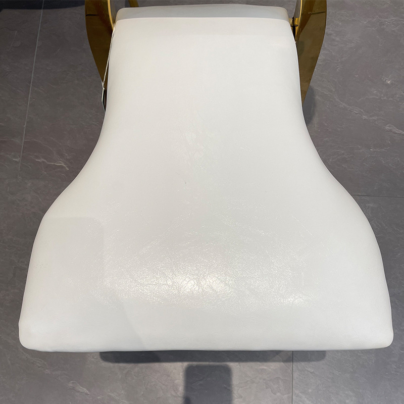 Star Factory wholesale Factory directly supplies stainless steel small round backrest chairs, leather art light luxury home wedding, banquet, restaurant dining chairs, and soft-padded chairs Specification image