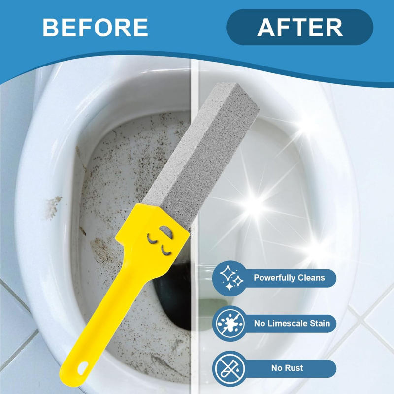 Temu's Floating Stone Toilet Brush And Household Cleaning Stick Can Effectively Remove Urine Stains, Scale And Dirt Without Any Blind Spots Specification drawing