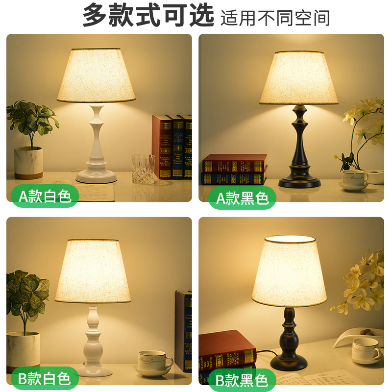 Grand View Garden American retro table lamp, bedside lamp, simple living room table, high-end atmosphere light, night light 542L Specification image