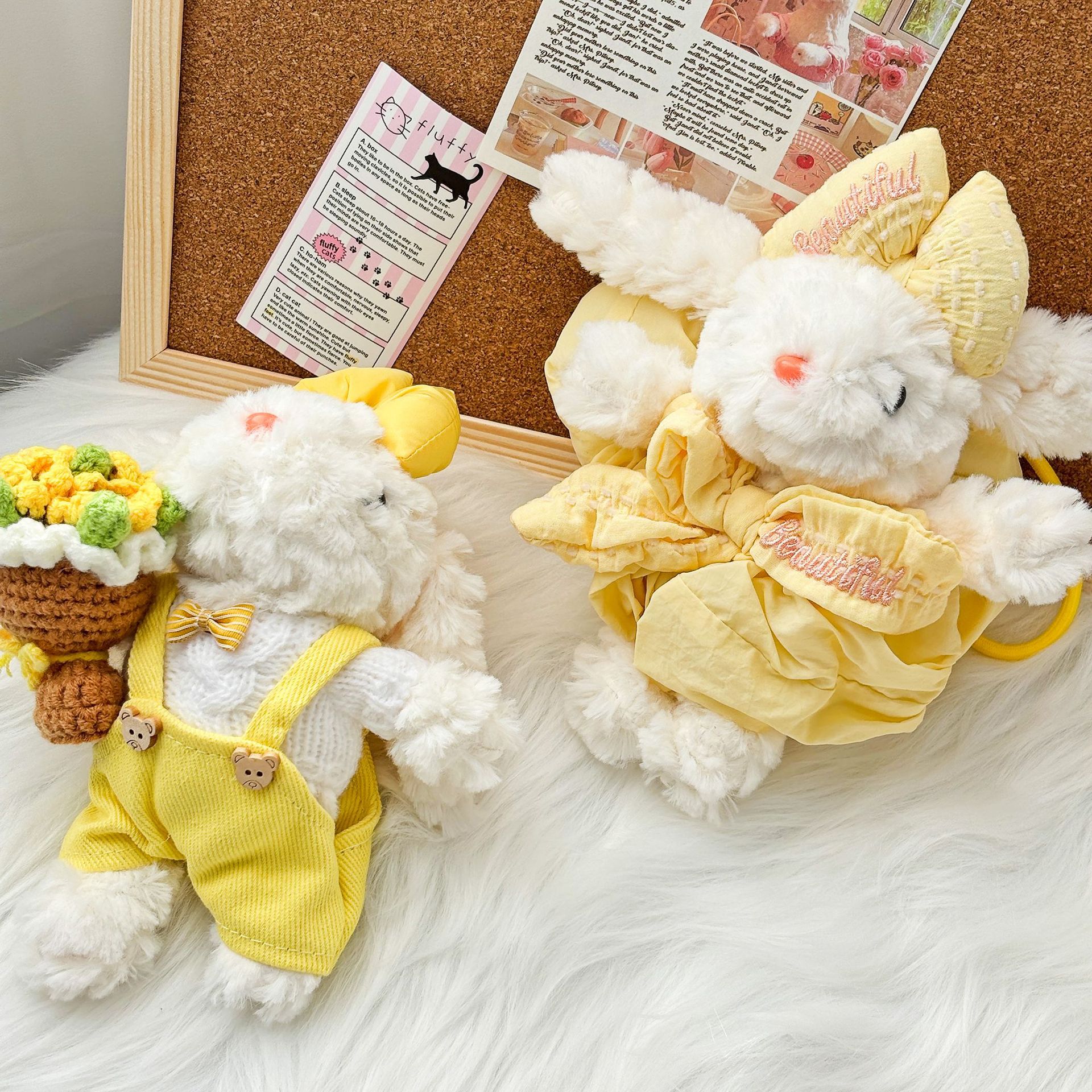 Wholesale of hanging ear rabbit plush pendants, the same style of Xiaohongshu plush dolls, creative handmade doll bags, figurines and pendants Specification image