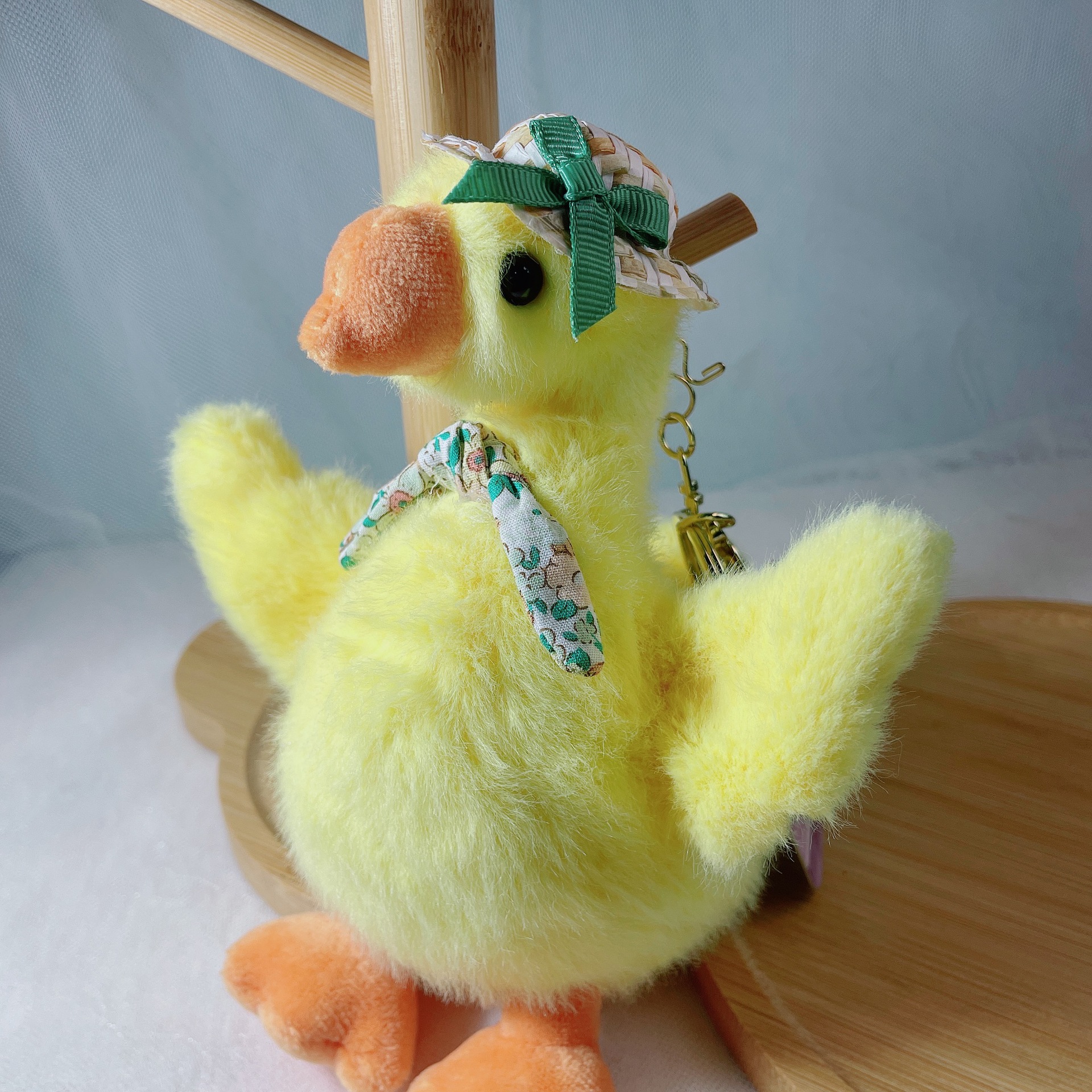Cute gentleman goose plush keychain pendant, noble lady goose, proud goose plush doll bag pendant Specification image