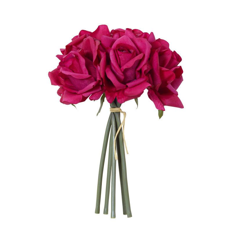 火把狂欢夜导具/仿真花/仿真花diy发饰/电镀玫瑰花/钩织白底实物图