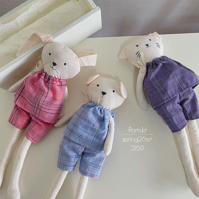New Korean-style shirt, bear doll, fabric handcrafted children's soothing dolls, cute baby companion figurines Application Scenario