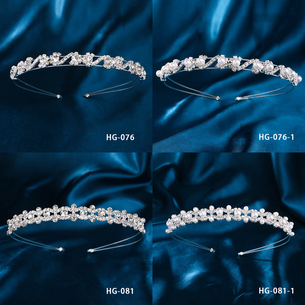 Factory direct sales of bride crowns, wedding gowns, evening gowns, headwear, birthday, coming-of-age ceremony and performance all-in-one water diamond king crowns and hair bands