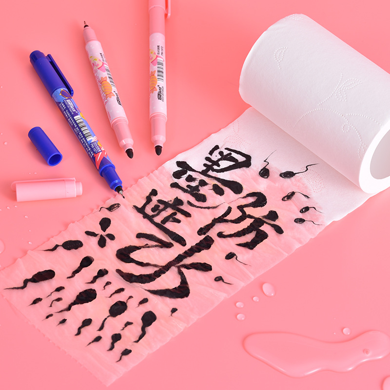 The Tianfeng 1971/1972 double-headed oil-based marker pen is suitable for various material surfaces Specification image