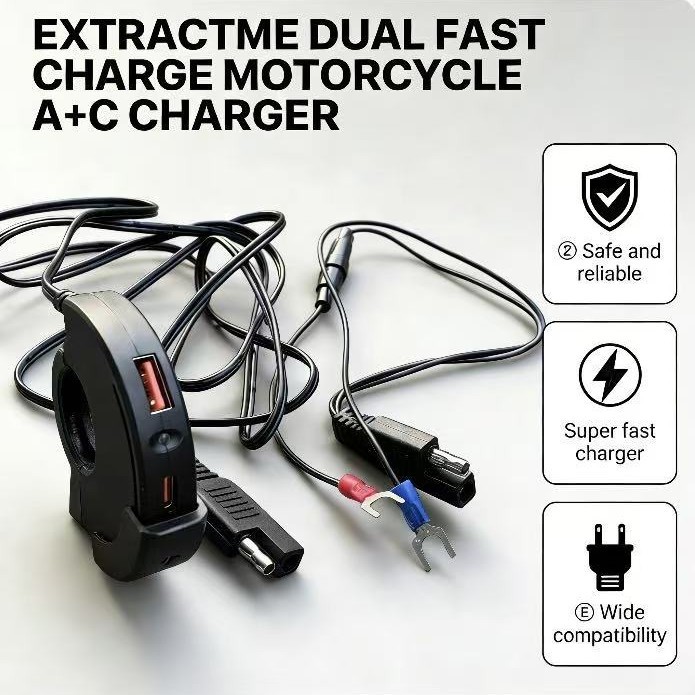MotorcycleHandlebarUSBCharger,WaterproofType-CCharging