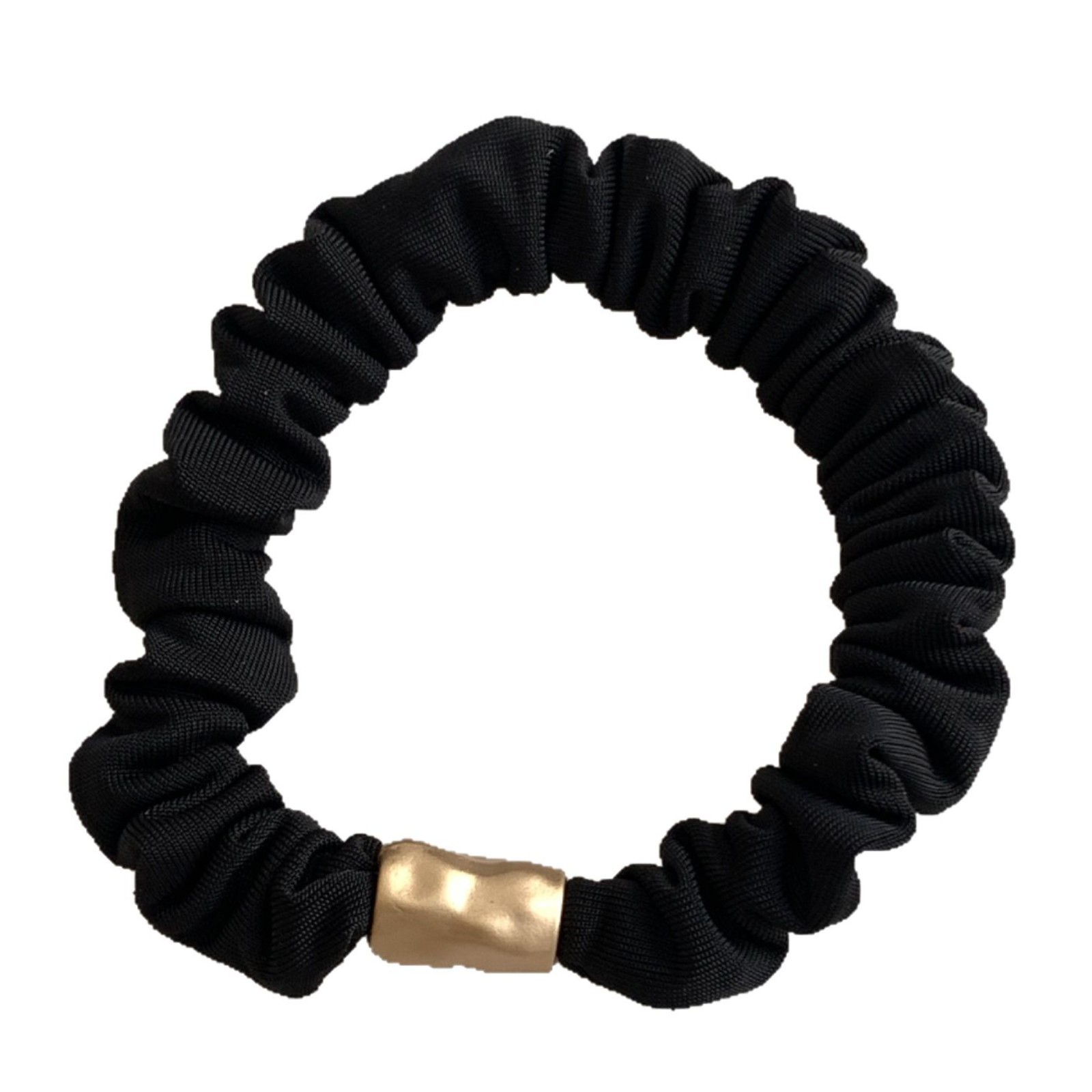 Thickened hair tie, women's hair tie, ponytail tie, high elasticity, durable and personalized alloy small intestine loop leather cover Item Picture