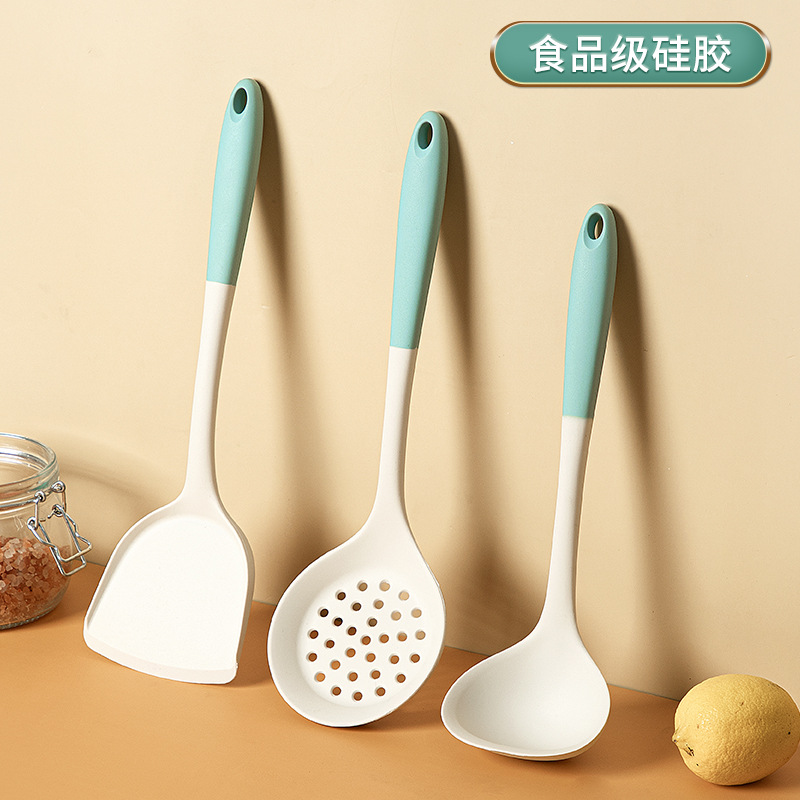 英思柏不粘锅硅胶铲炒菜铲子耐高温家用厨具套装工具专用硅胶锅铲