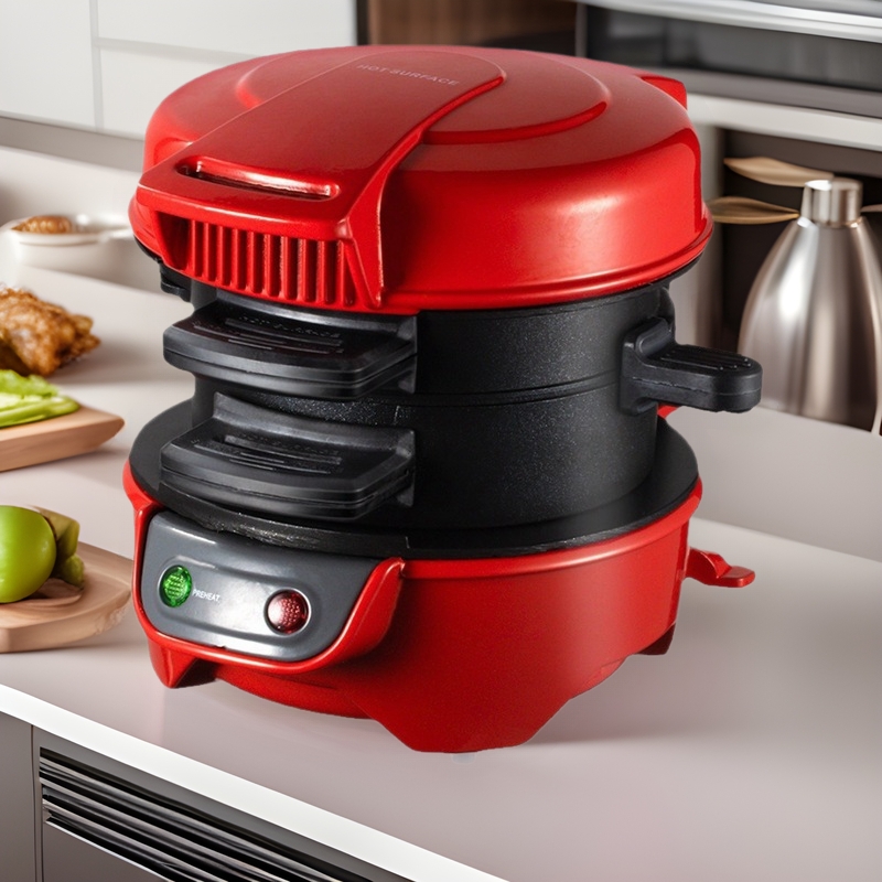 110V汉堡机三明治机面包机煎蛋机电饼档批发直销多功能三文治