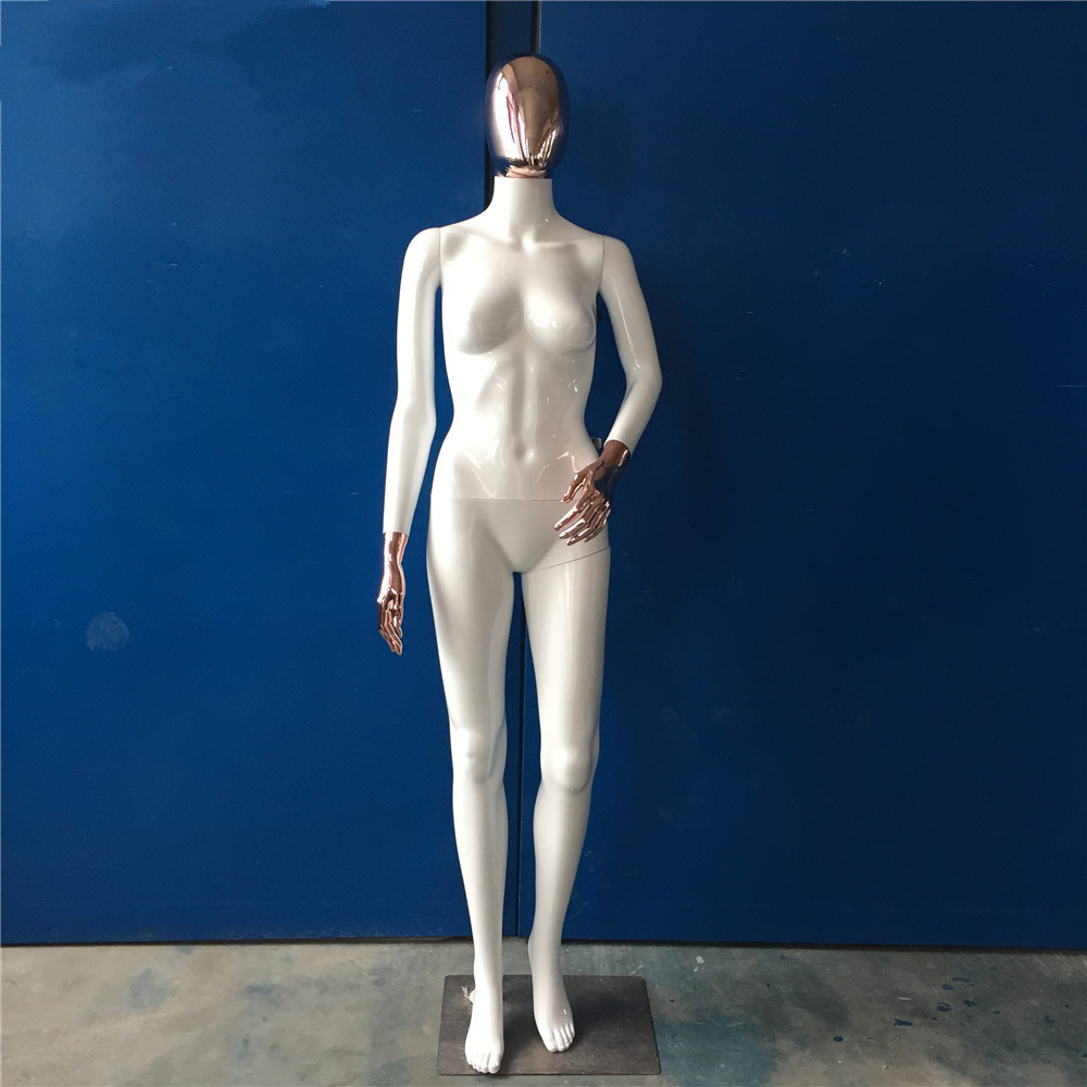 白色女性人体模型发模假人头模普拉提服装迷彩男士短袖户外运动展示道具