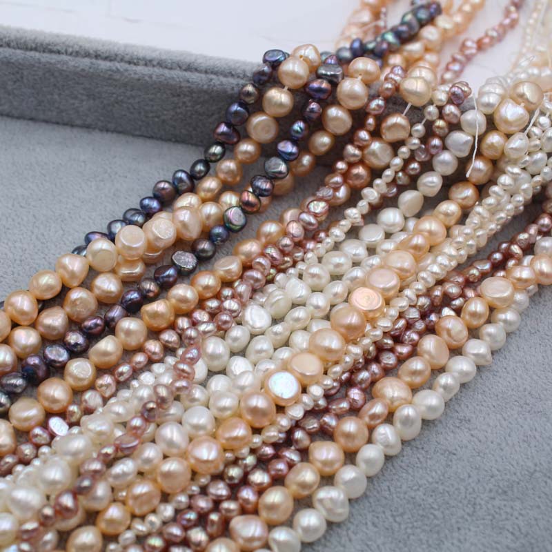 Baroque pearls 4-9mm natural freshwater two-sided glossy pearls, colorful loose beads, diy jewelry, necklace accessories wholesale Application Scenario