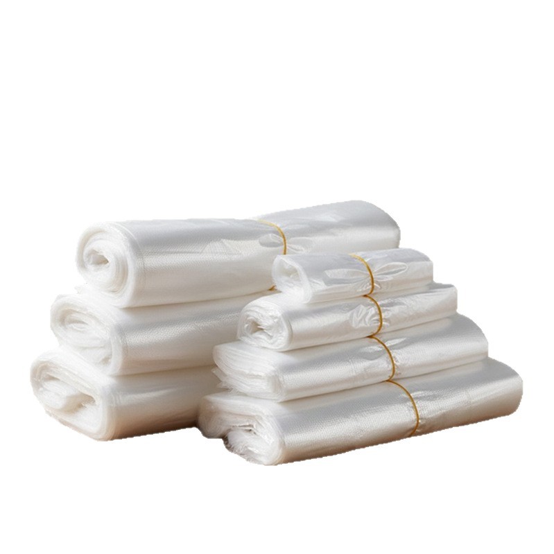 优袋食品塑料袋批发一次性手提背心袋子白色透明外卖打包方便袋白底实物图