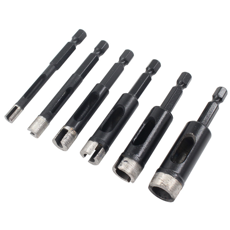 Hexagonal handle sintered marble and granite hole opener, brazed diamond tile, glass and stone hole opener tool Application Scenario