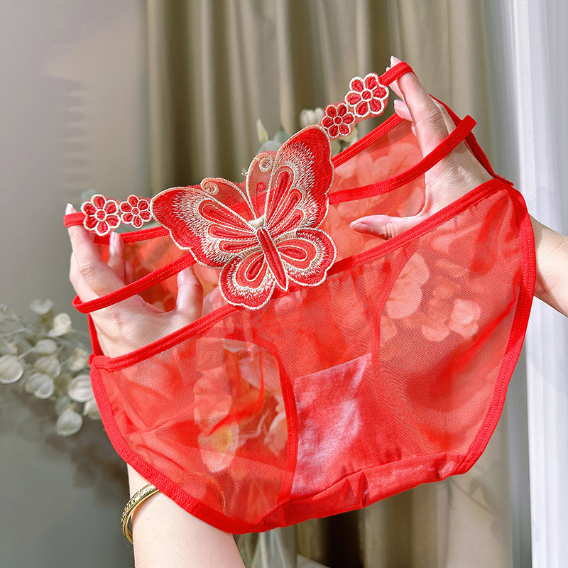 Best-selling French pure desire girls' sexy, high-end and comfortable women's underwear with hollowed-out high-elasticity and high-waisted lace underwear for ladies