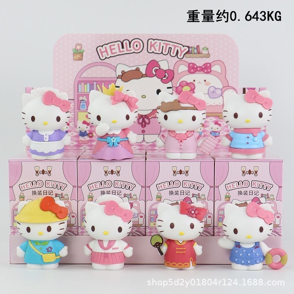 "Costume Diary KT Series Cute Figurines Sanrio Family kt Cat Gashapon Toys Wholesale.