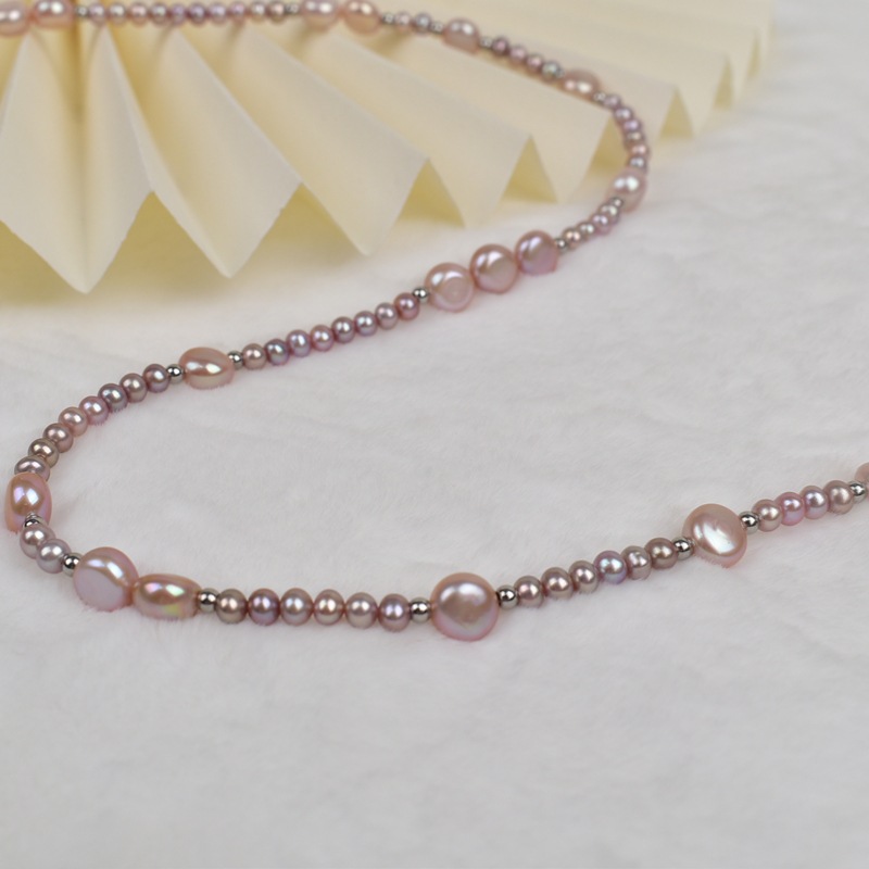 2025 New style necklace, extended natural freshwater pearl necklace, women's purple light luxury high-end sweater chain, collarbone chain Application Scenario