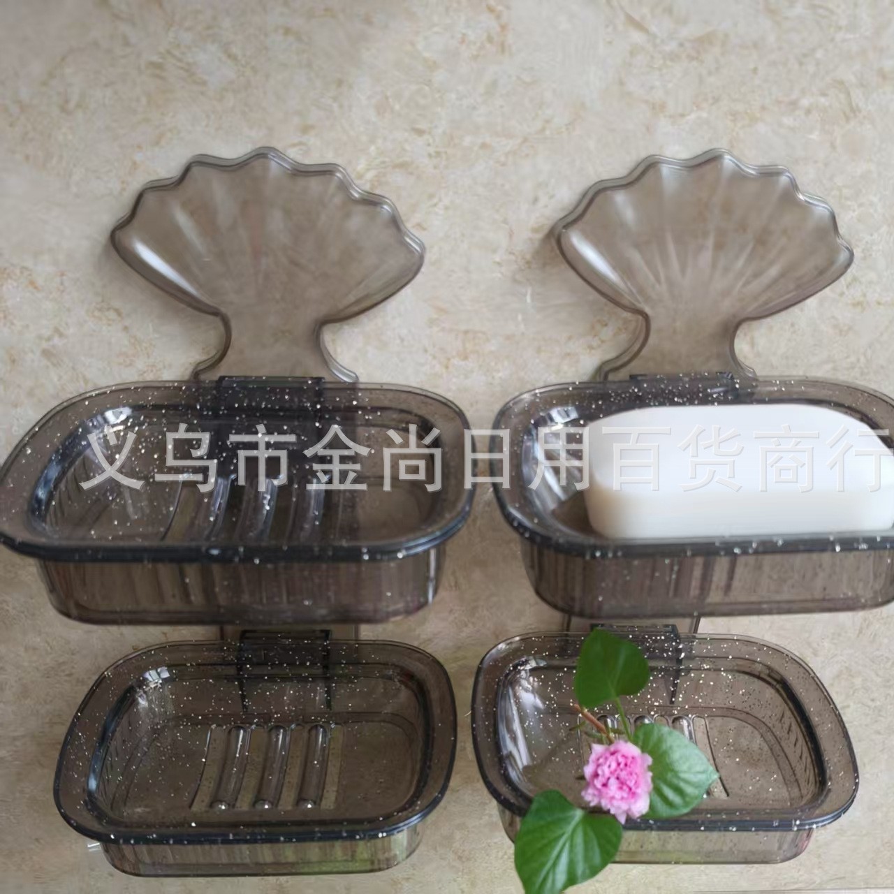Elliptical draining soap box, wall-mounted soap box, creative bathroom soap stand, high appearance level, household soap box Specification image