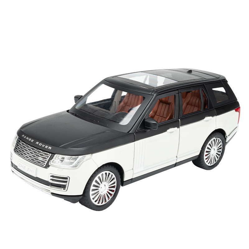 Coche a la aleación modelo niños juguetes SUV 1:24 land rover range rover suv sound & light booster 6 puerta abierta caja de espuma Item Picture