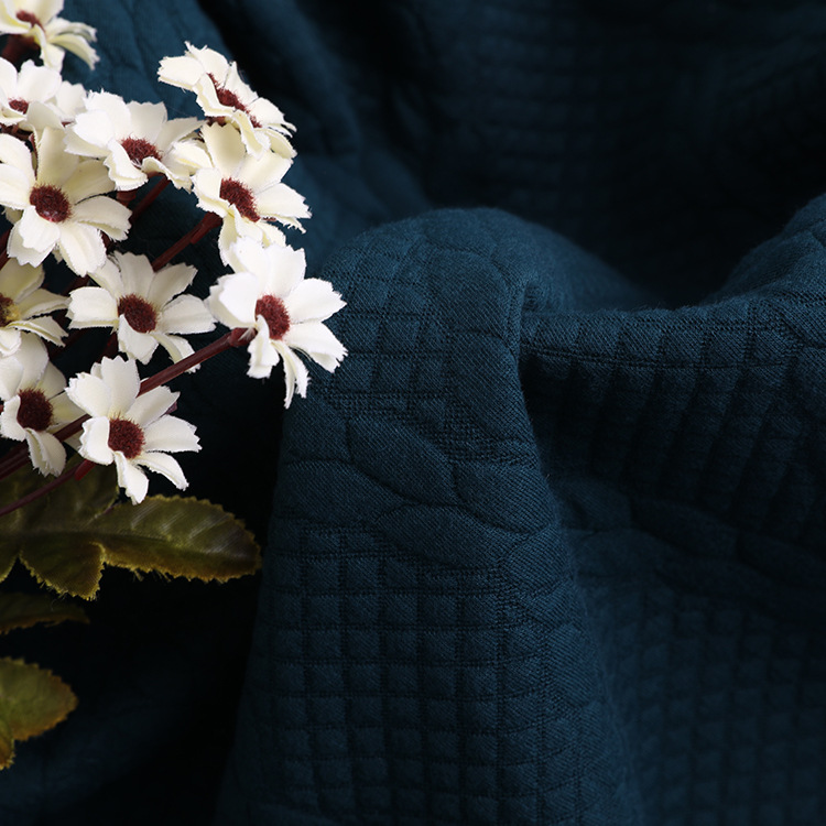 Knitted jacquard fabric tr knitted stretch dyed fabric 32s cotton-like polyester yarn weft knitted fabric Specification image