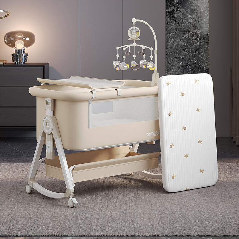 Recién nacido empalme cama grande cuna de bebé cuna extraíble portátil 2 en 1 cama plegable multifuncional bb