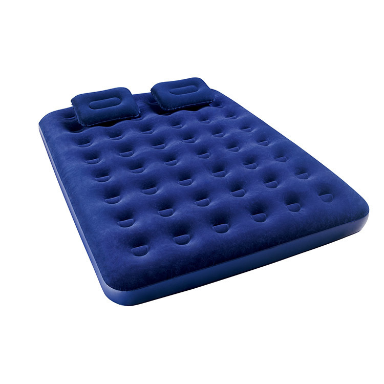 Outdoor single and double air mattress with thick flocking honeycomb structure household inflatable bed set