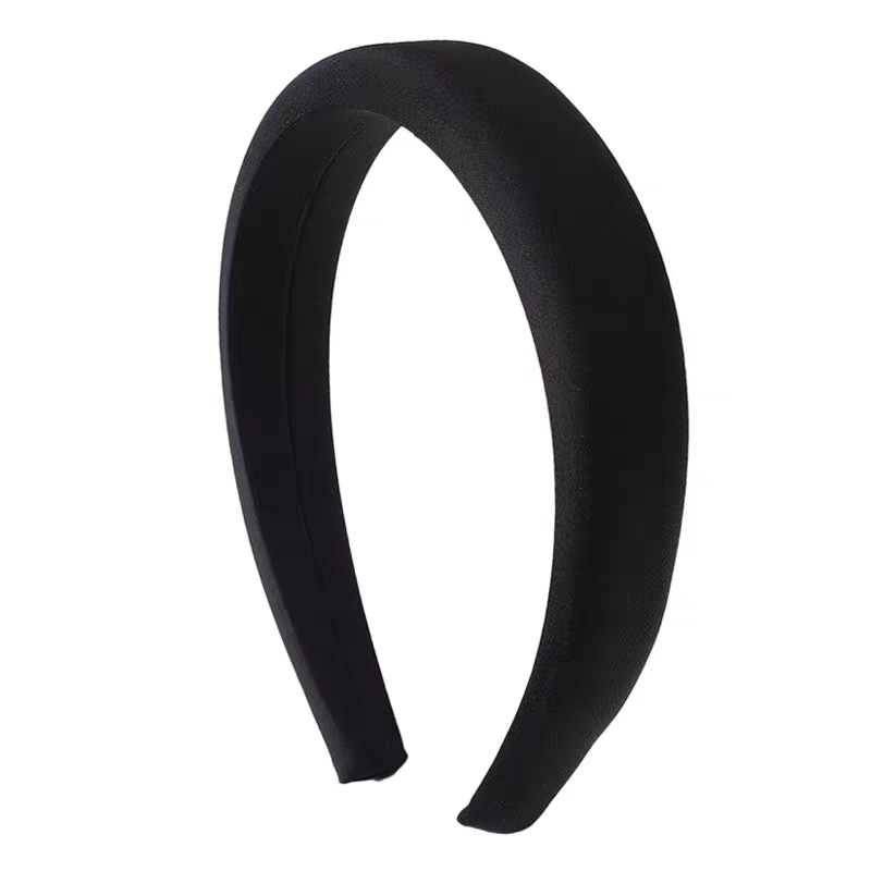 The 2025 new style of Liu Yifei's high top satin sponge hairband, high top black hairpin headband for women Item Picture
