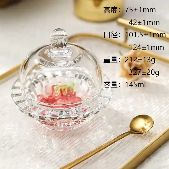 Glass bird's nest cups, fruit platters with LIDS, transparent fruit pastries, desserts, creative sugar water, silver ear fungus exquisite set soup cups