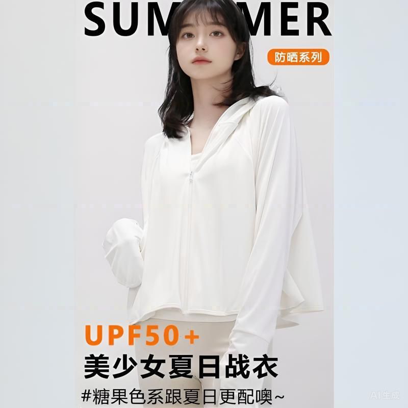 防晒衣冰丝女2025新款夏季原纱防紫外线长袖罩衫外套骑车服透气