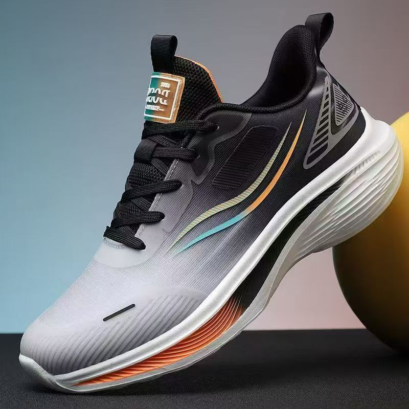 2025夏季新款网面休闲运动鞋男轻便防滑减震跑步鞋跨境大码男鞋