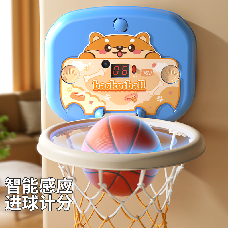 儿童篮球框室内投篮宝宝篮球架免打孔壁挂式婴儿家用球玩具跨境产品图