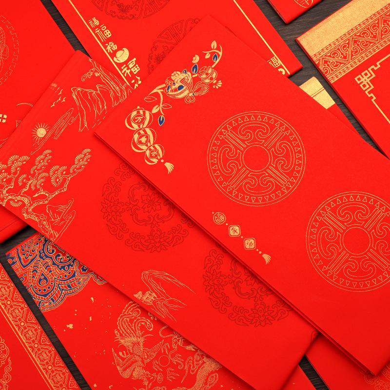 Wholesale of wax-dyed red Xuan paper couplets, calligraphy, Spring Festival couplets, handwritten blank five-character and seven-character Spring Festival red paper "Fu" characters Specification image