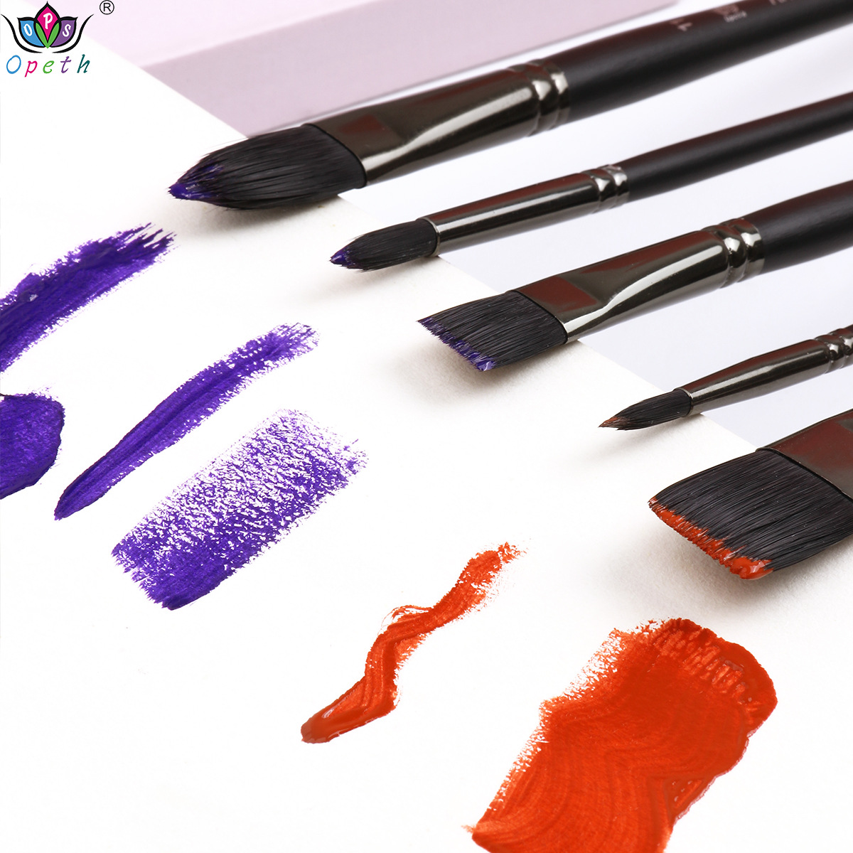 A 12-piece black brush set mixed with art supplies, including beginner's painting, wall painting paint, board brushes and brushes Application Scenario