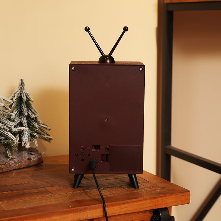 New Christmas decorations, mini retro TV sets, snowflakes, music, lighting, venue sets, props, cross-border exclusive supply Specification image
