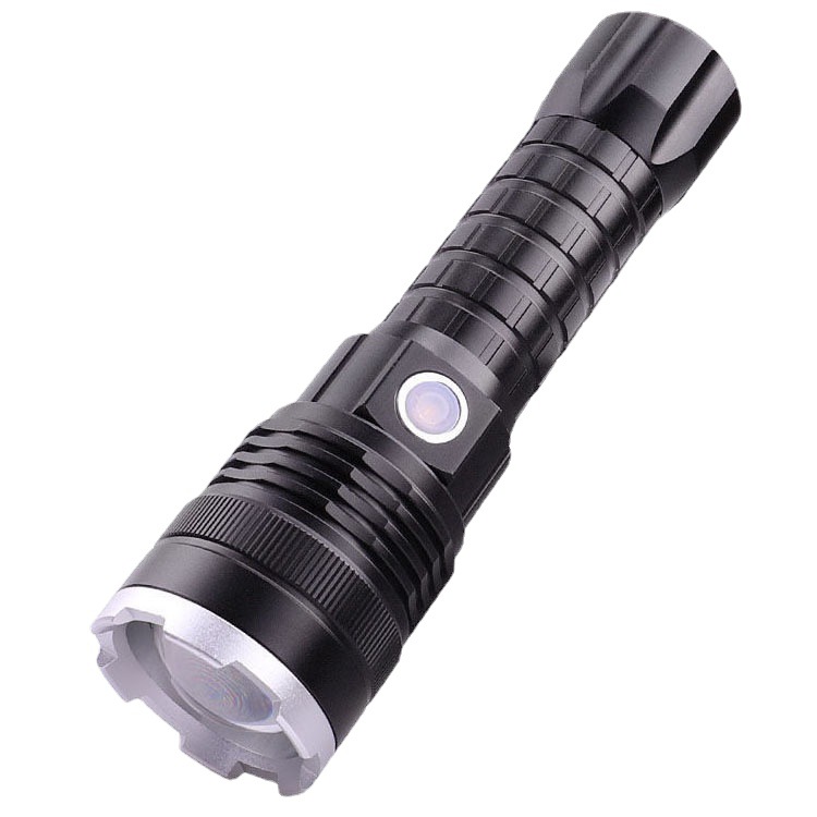 P50led Outdoor Hiking Usb Rechargeable Flashlight, Long-Range Zoom Aluminum Alloy High-Power Intense Light Flashlight Item Picture