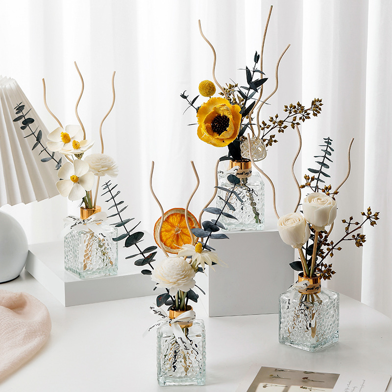 花材永生花/永生花/手工花束/仿真花，永生花/手工花毛线编织产品图