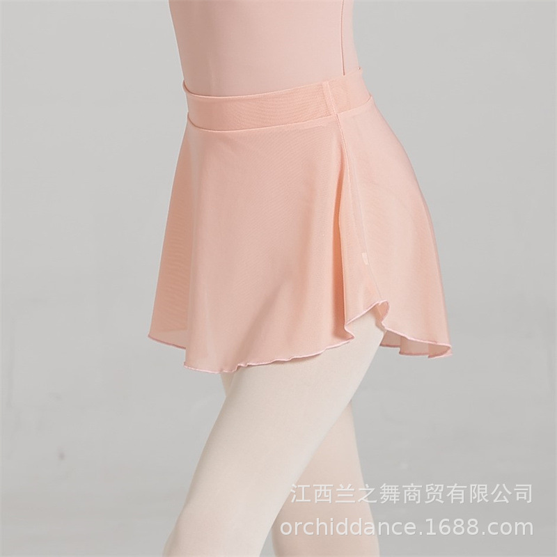 兰之舞新款芭蕾儿童洋气女童表演裙网纱裙短裙短款弹力半身裙包邮