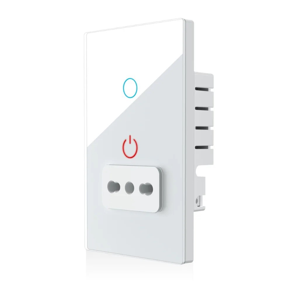 Wifi smart graffiti Italian wall socket glass panel Wireless control compatible with google home Item Picture