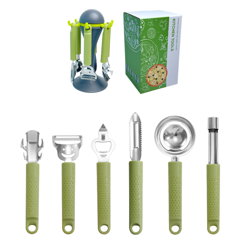 Cross-border kitchen tools set, pizza tools 6-piece set, baking tools, household peelers, bottle opening kitchenware Application Scenario
