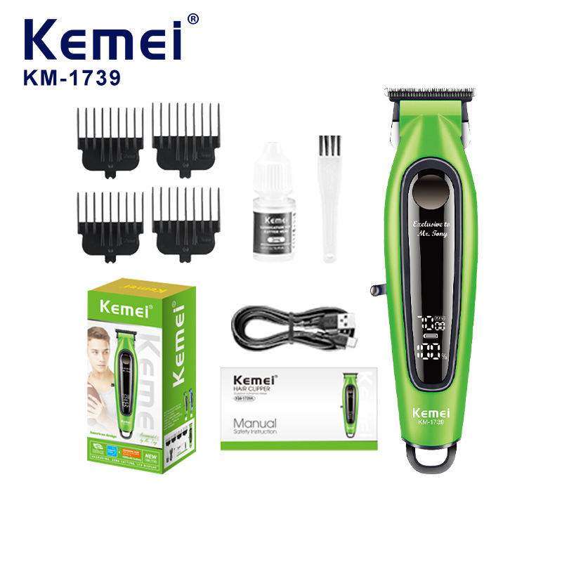 Kemei科美家用理发器KM-1739电推剪专业油头雕推子剪数显理发神器