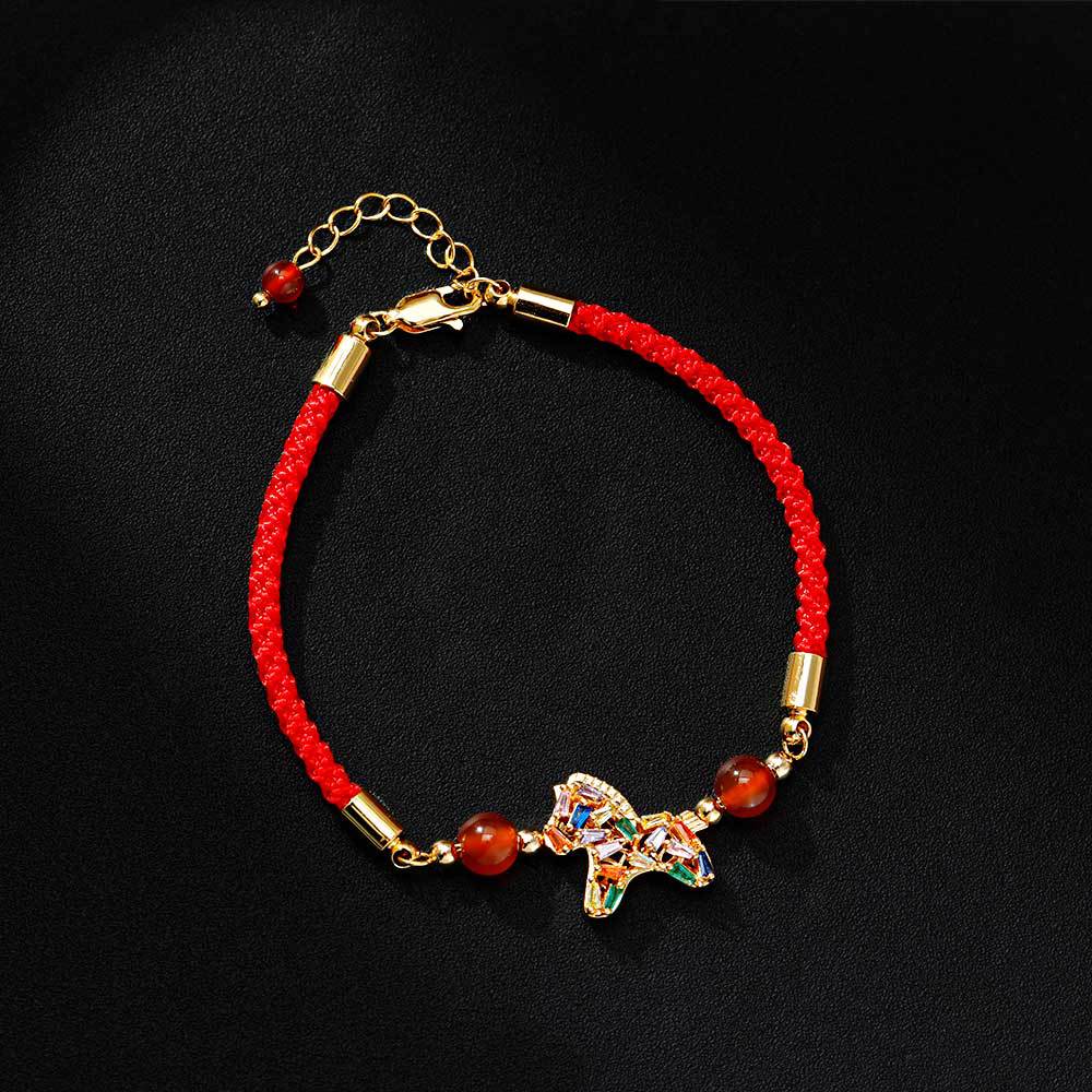 手链/水晶手链/手串/沙金/手绳红绳细节图