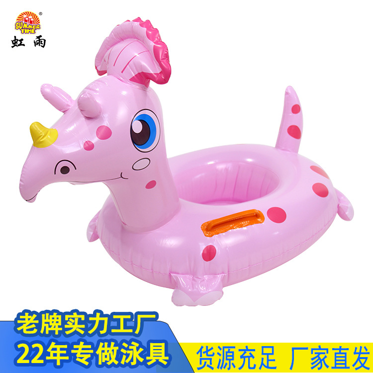 儿童游泳座圈跨境水上玩具婴儿游泳圈批发卡通救生圈充气动物艇