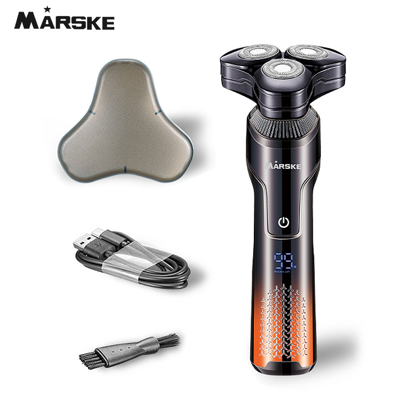 MARSKE MS-3410 máquina de afeitar eléctrica portátil de tres cuchillas cabeza de lavado de cuerpo completo cargador inalámbrico multifuncional hombre afeitado Item Picture