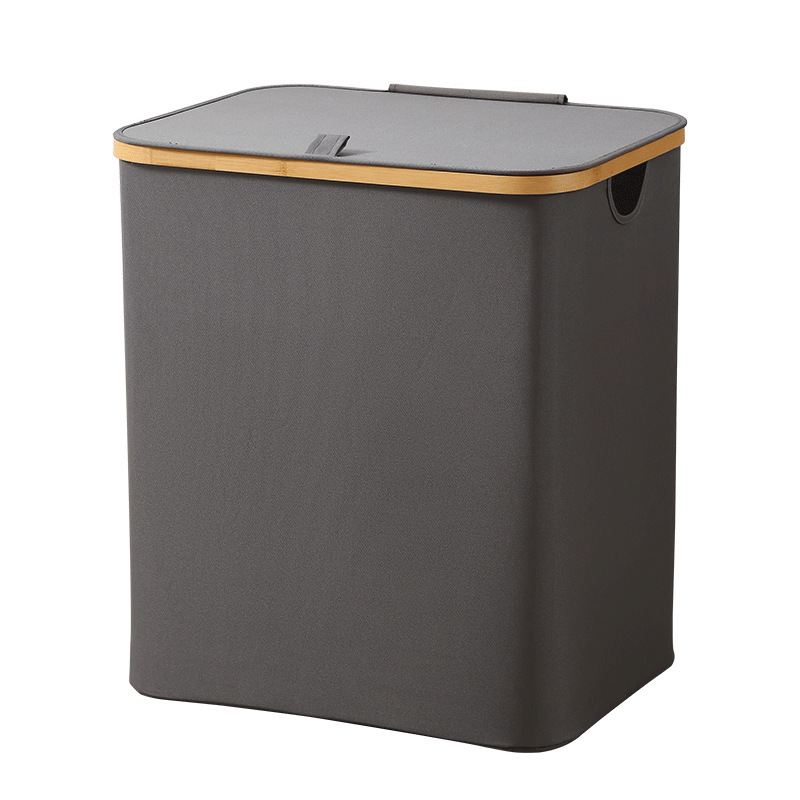 Bamboo-Framed Oxford Fabric Waterproof Storage Bag, Foldable Large-Sized Dirty Clothes Basket, Available In Multiple Sizes, Customization Supported Item Picture