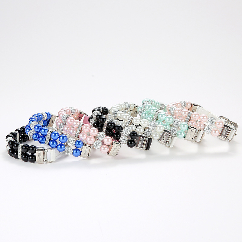 Wholesale of pet collars, drawstrings, neck rings, pearl cat necklaces, small and medium-sized dog rings, and neck rings Specification image
