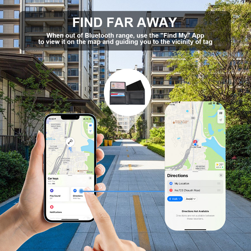 Airtag Plastic Card Smart Anti-Loss Device, Wireless Charging Findmy Tracker, Compatible With Apple Find App Specification drawing