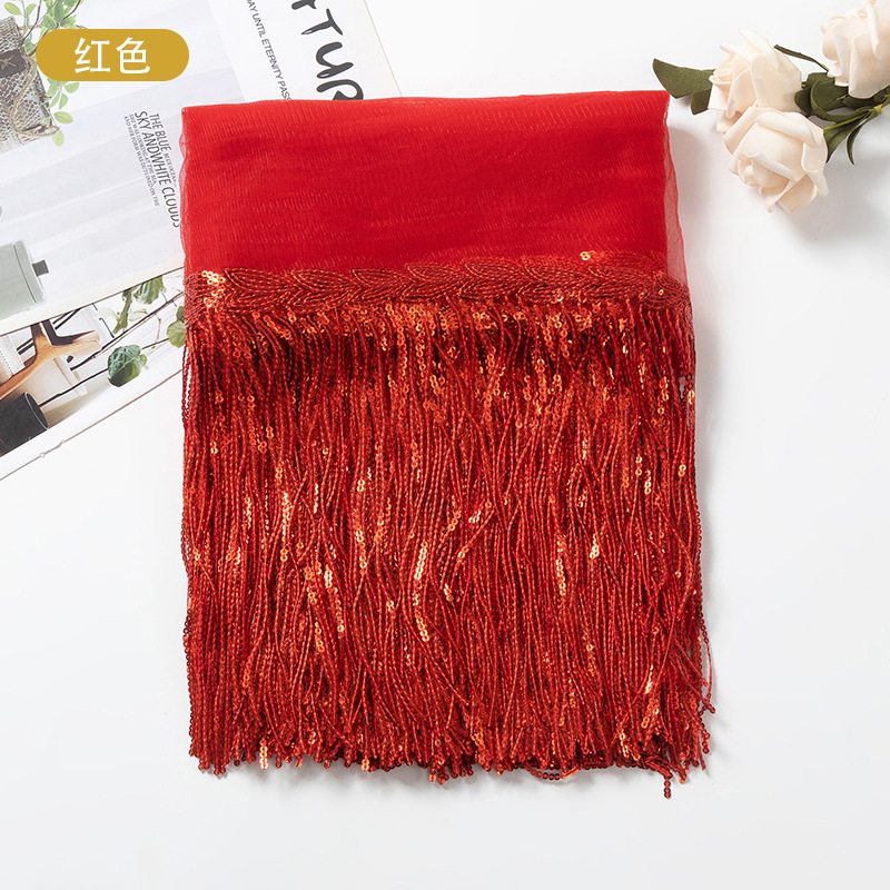 20Cm Leaf Sequins, Tassels, Lace, Stage, Latin Dance, Sequins, Beards, Tassels, Clothing, Curtains, Accessories, Hanging Tassels, Flowers Specification drawing