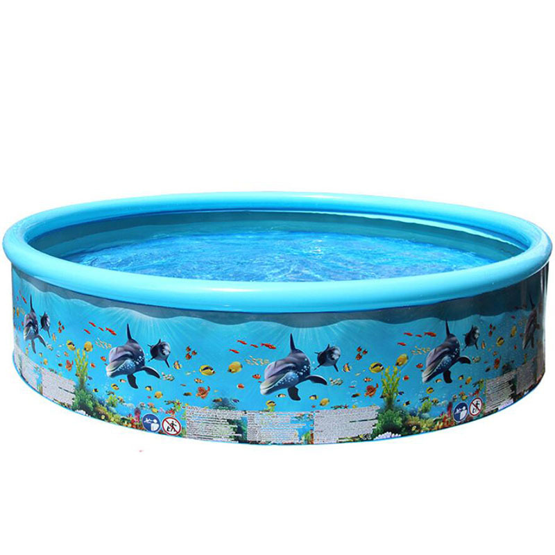 儿童户外戏水硬质水池圆形海洋带管游泳池家用家庭塑胶硬胶水池