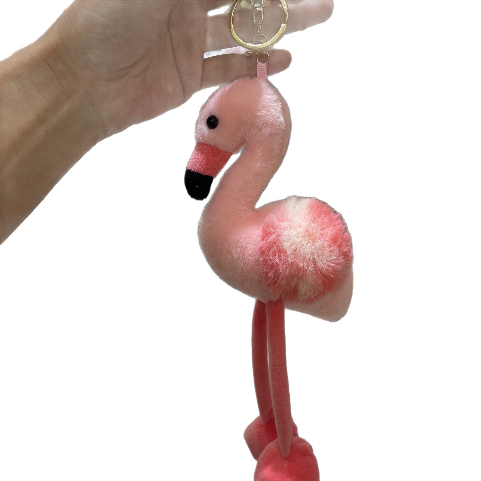 Cross-border simulation plush flamingo doll pendant, girlish heart bag, all-in-one decorative figurine, claw machine doll Item Picture