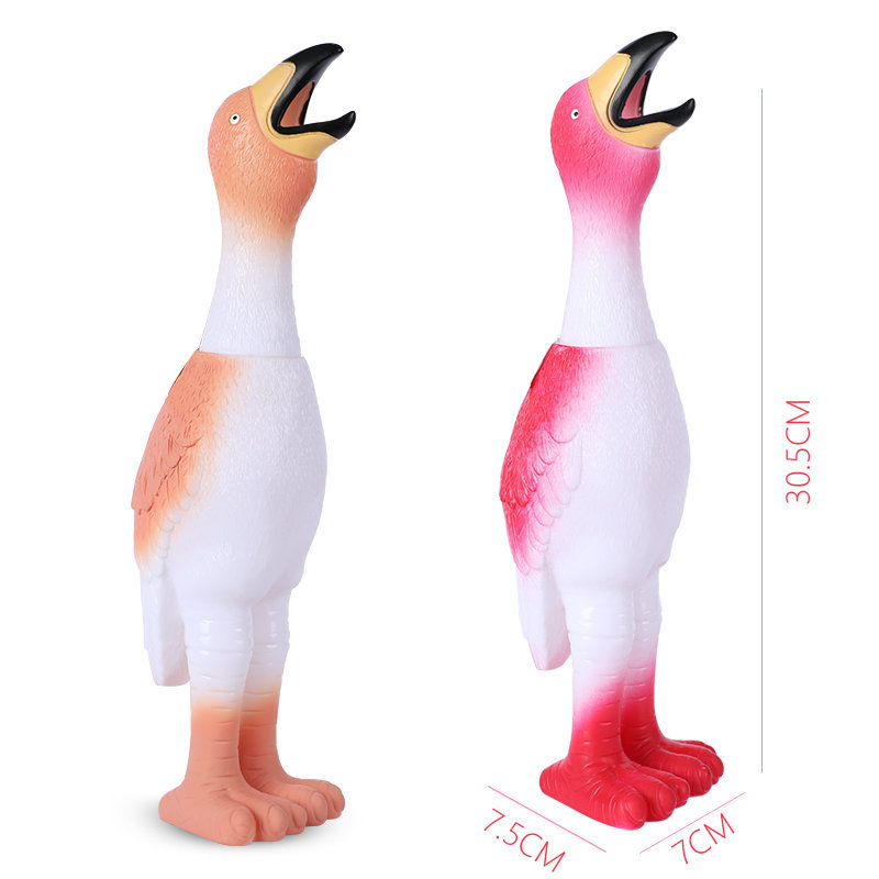 Pranks and pranks Slow Rebound Pinching Fun Vinyl Flamingo Sound toys, Firecrack Bird Stress-relieving sound toys wholesale Item Picture