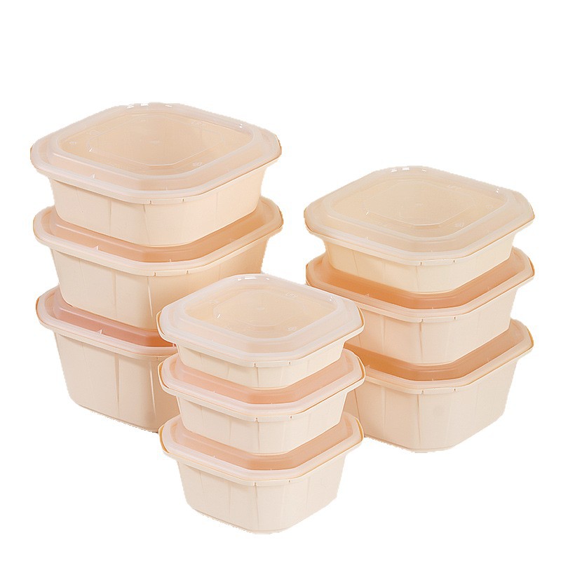 一次性餐具/一次性打包盒饭/打包盒/外卖盒塑料/吸塑盒塑料白底实物图